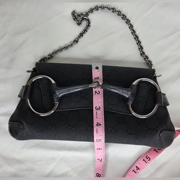 Gucci Horsebit Chain cloth handbag - Picture 13 of 13